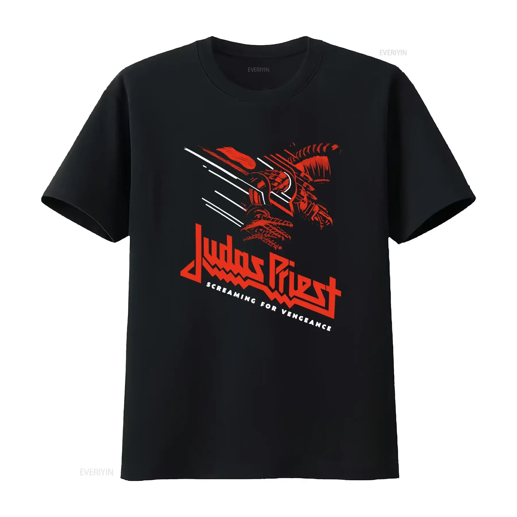 Judas Priest Screaming for Vengeance T Shirt Rock Band Tribute vintage Washed Stylish Casual Top For Everyday Wear Versatile
