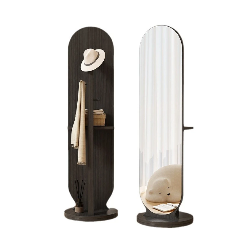 

Rotating full-length full-body floor household bedroom hanger mirror integrated fitting mirror vertical movable