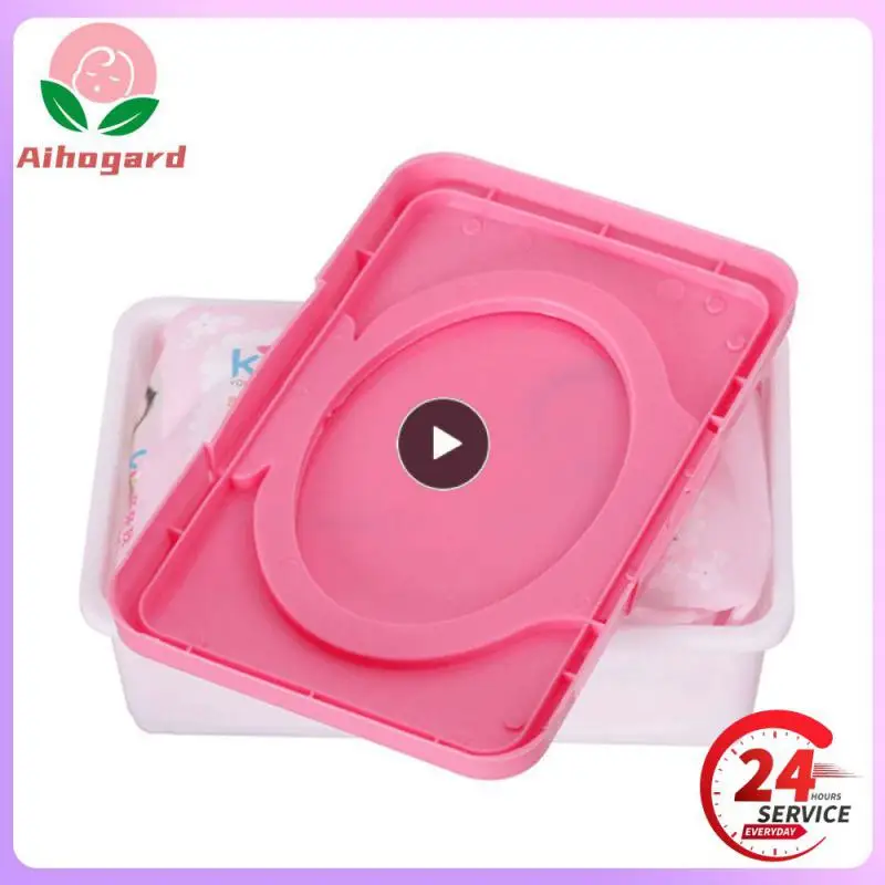 Wet Tissue Paper Case Baby Wipes Napkin Storage Box Tissue Holder Container Plastic Napkin Storage Home Accessories