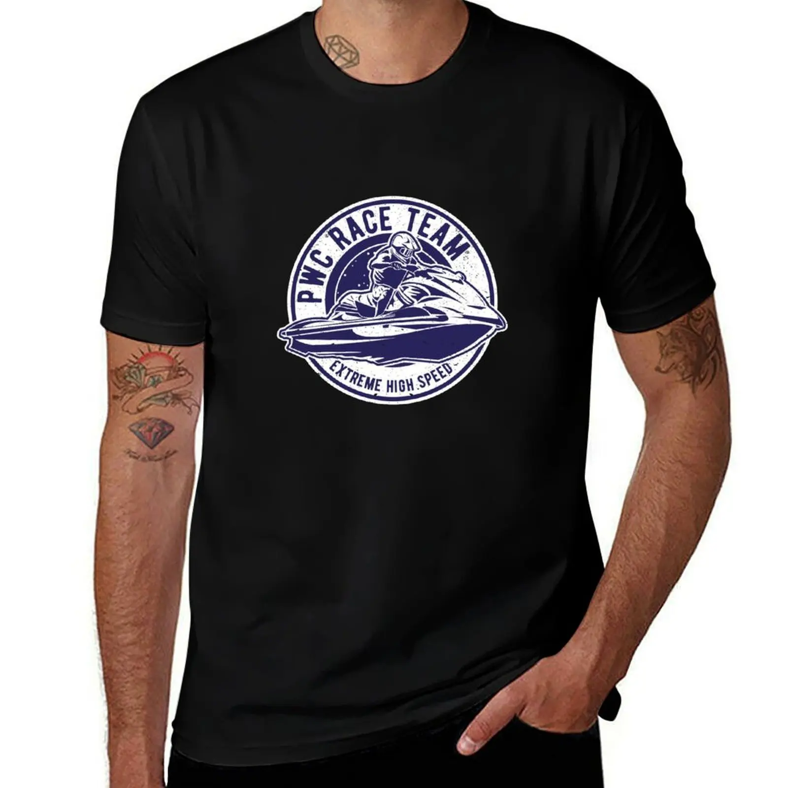PWC Jet Ski Race Team T-Shirt Big and Tall Casual T-Shirt