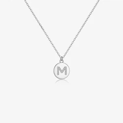 VEWANT Women 925 Sterling Silver Round Letter A M Pendant Long Chain Necklace 2024 Luxury Fashion Fine Gift Party Jewelry