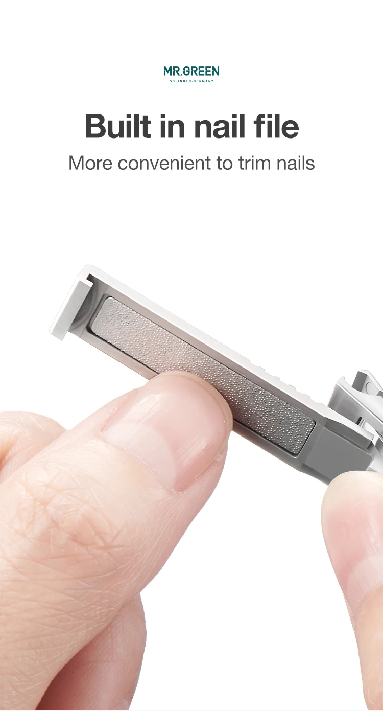 MR.GREEN Ultra Thin Nail Clippers German Precision Manufacturing Technology Nail Cutters With Cow Leather Cover Superior Texture