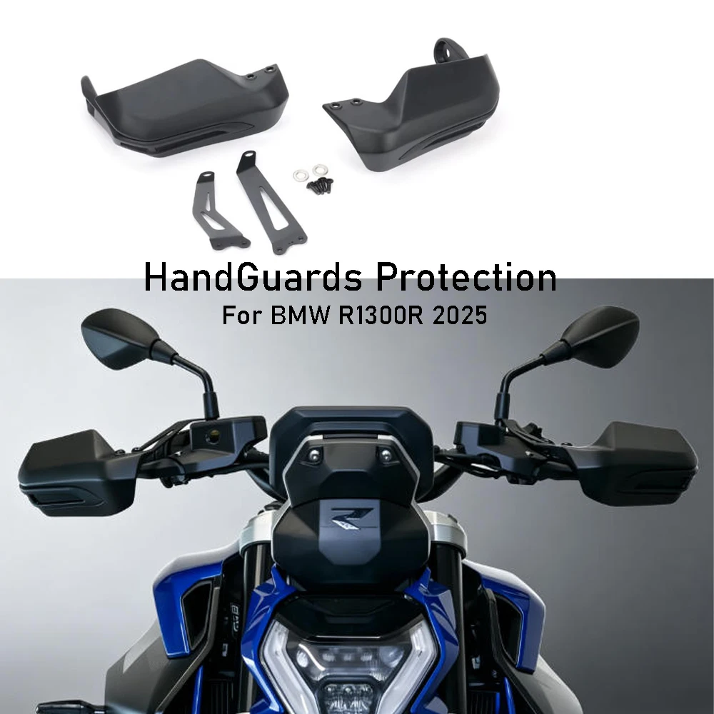 NEW Matte Black Motorcycle Handguards Hand Protector Wind Deflector For BMW R 1300 R 2025 Handlebar Hand Guard Pair Left Right