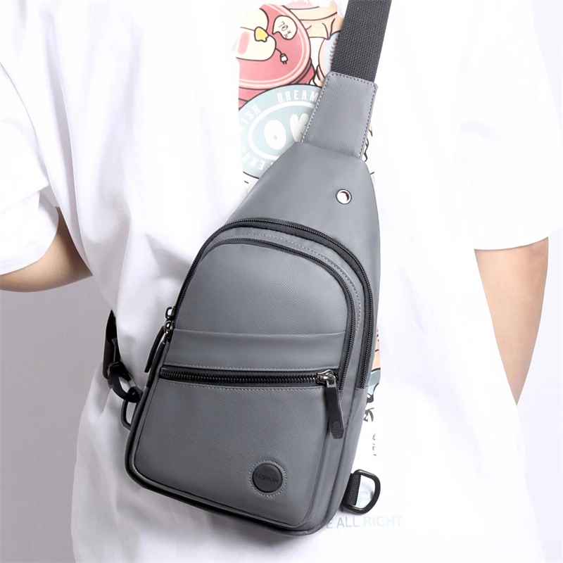 

Легкая мужская нагрудная сумка, регулируемый плечевой ремень, многокарманное хранилище, повседневная нагрудная сумка, сумка на ремне для занятий спортом на открытом воздухе и пешего туризма