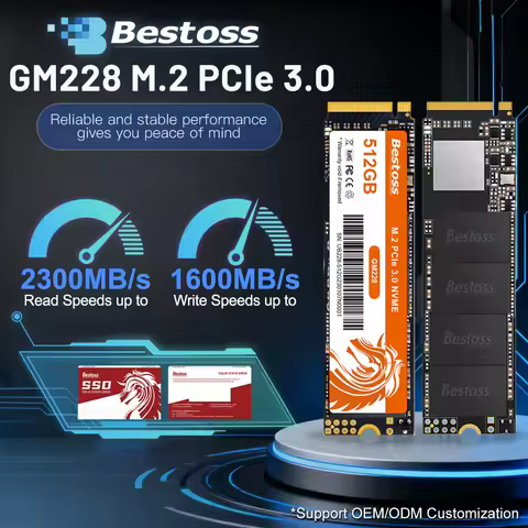 Bestoss NVMe M.2 2280 PCIe 3.0 SSD 128GB/256GB/512GB/1TB TLC Internal Solid State Drive for PC Laptop Gaming DIY Storage Upgrade