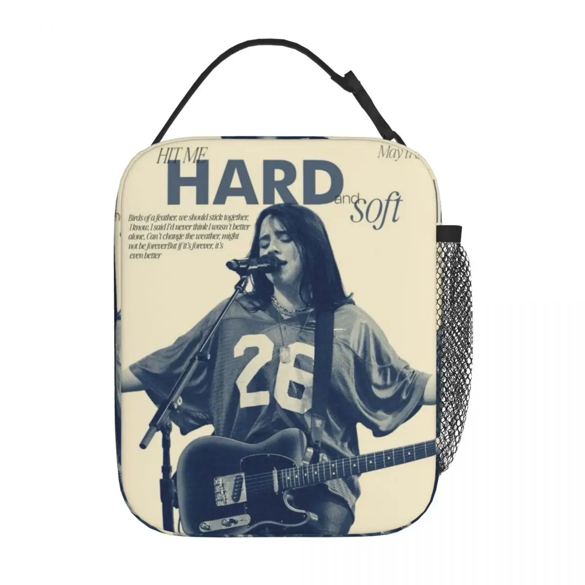Blue B-Billie-Girl E-eilish Insulated Lunch Bags Cooler Bag  Lunch Container Large Tote Lunch Box Men Women Work Outdoor