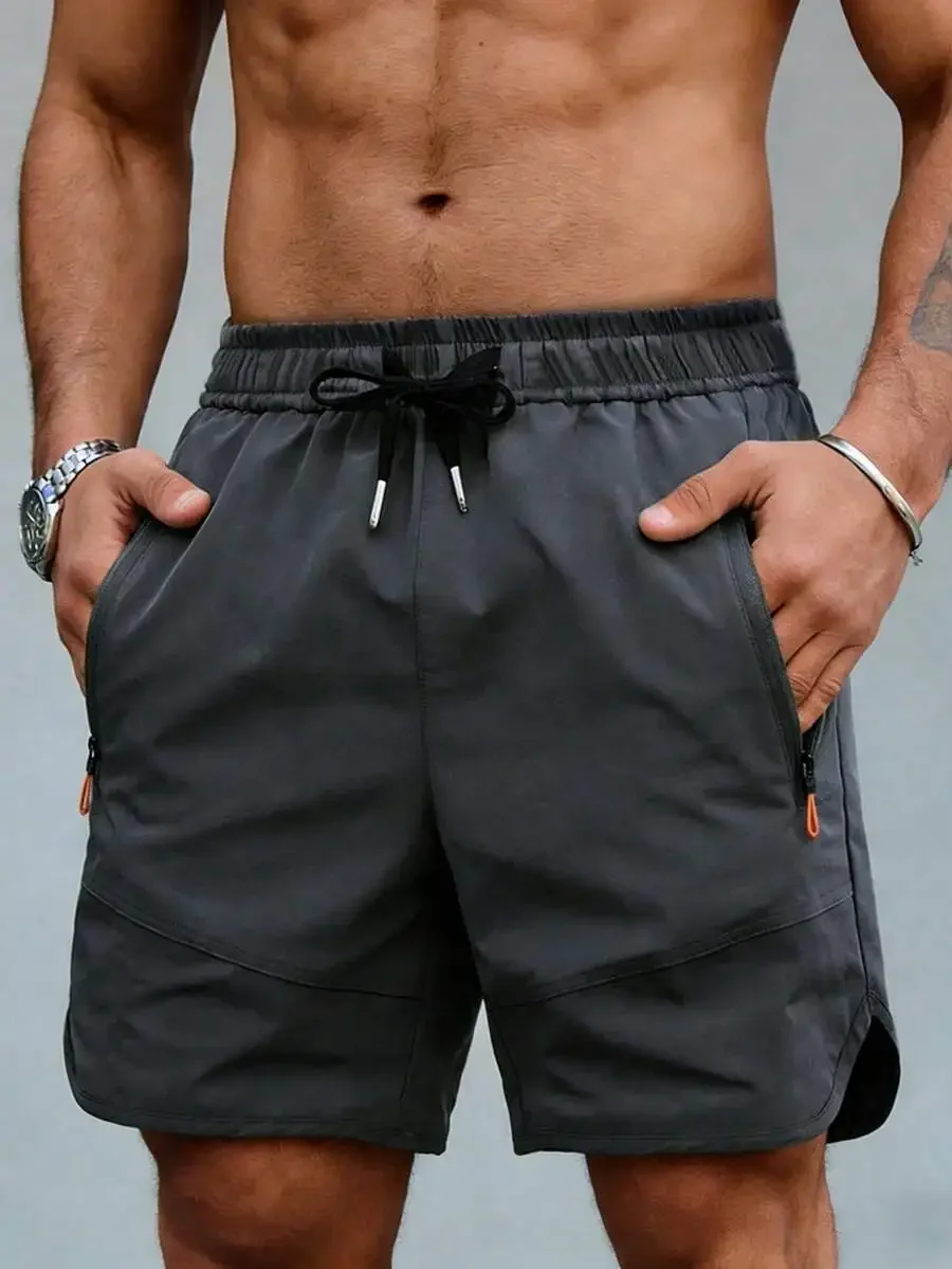 Driftmere Men's Quick-Dry Breathable 5-Inch Casual Sports Shorts With Elastic Waist And Pockets, Suitable For, Outdoor,