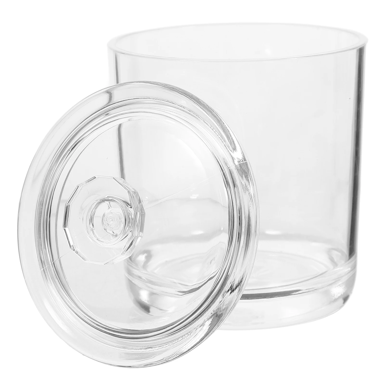 

Multipurpose Storage Jar 350ml Transparent Acrylic Sealed Container for Tea Cookies Kitchen Counter Decorative Canister Reusable