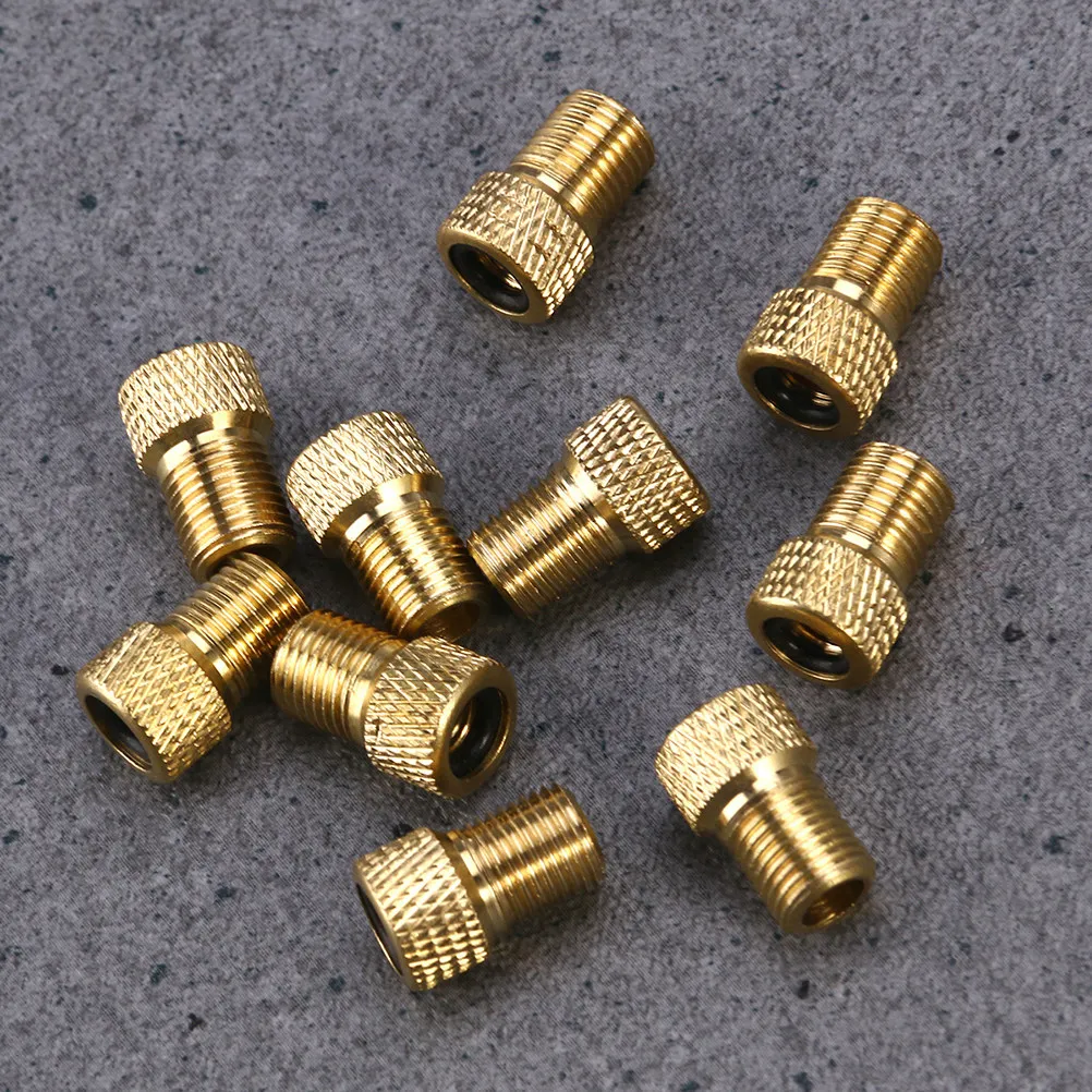 8Pcs Bike Air Valve Adapter to Converter Copper Sealing Road Bike Pump Compressor Adapter Pump