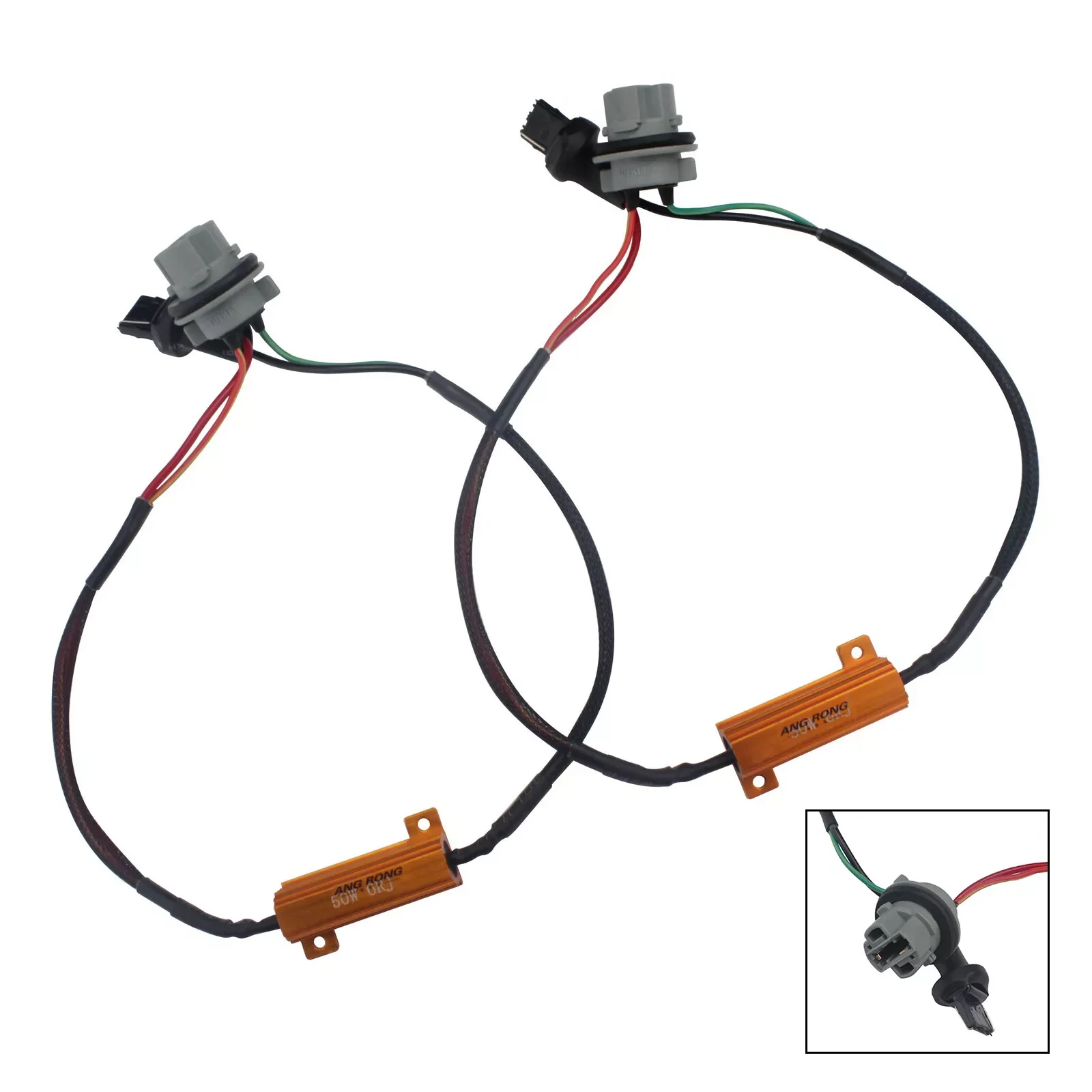 

2x LED Load Resistor Wiring Harness Canbus No Error Canceller T20 582 7440 W21W