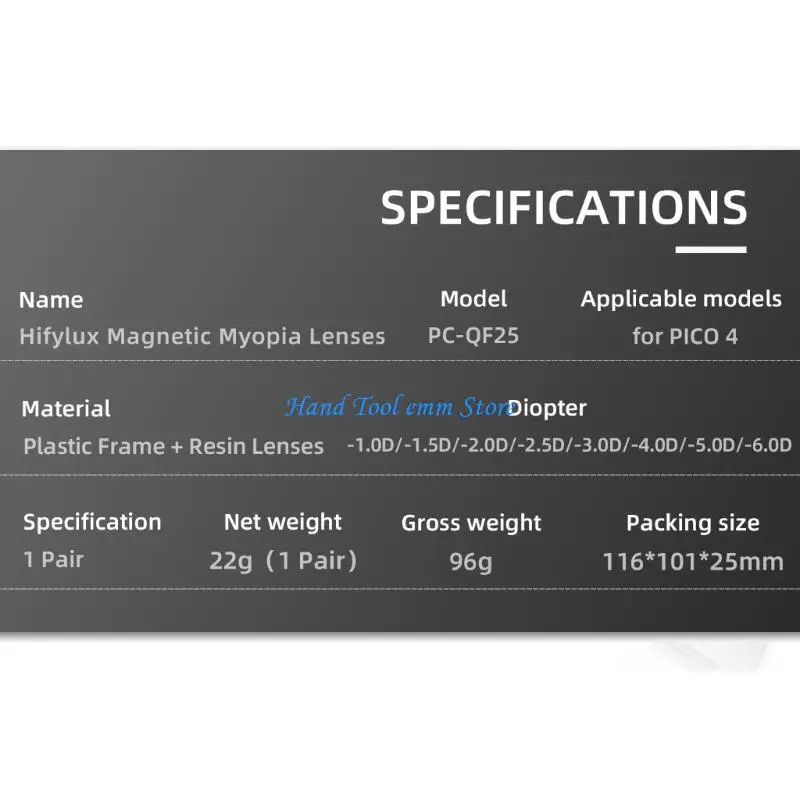 

H37F PC-QF25 очки для близорукости индивидуальная магнитная рамка для гарнитуры Pico 4 точно вставленная фиксирующая рамка
