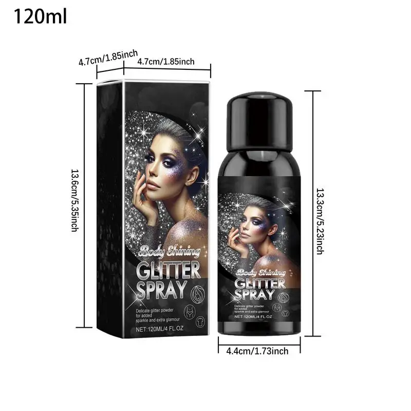 Highlighter Powder Spray Waterproof High Gloss Glitter Body Bronzer Highlight Powder Face Contour Illuminator Makeup for party