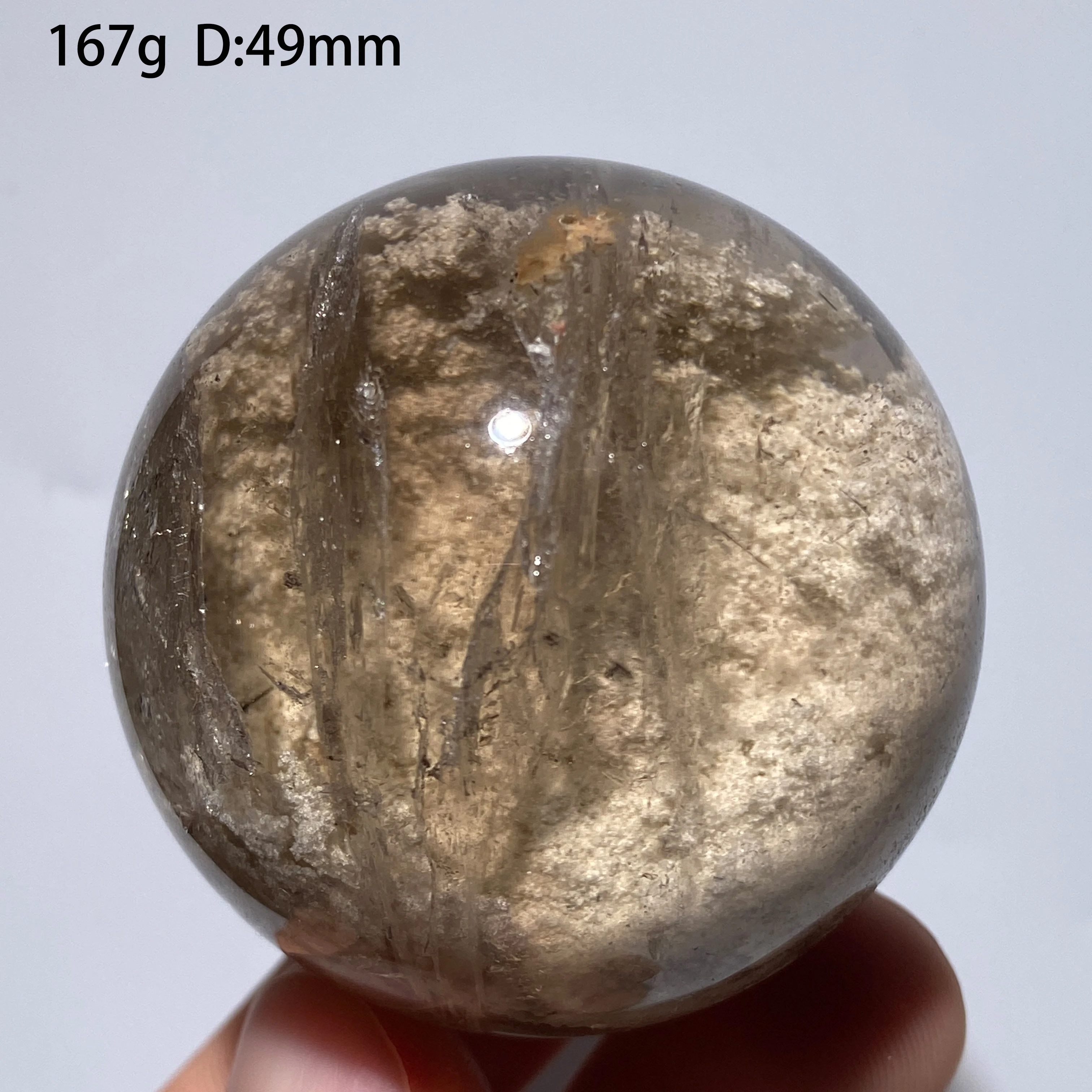Natural Crystal Ball Green Phantom Sphere Polished Garden Quartz Ball Rock Decoration Healing Gift Brazil
