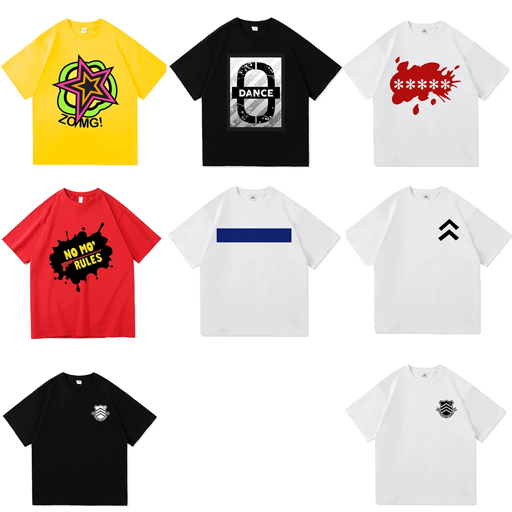 Anime P5 Ryuji Sakamoto T Shirt Ryuji Joker Fashion Men/women Clothing Vintage Harajuku High Quality Clothes Cotton Tshirts