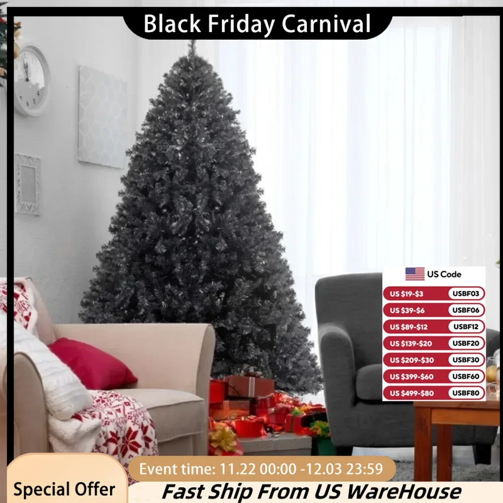 Black 1150 Branches The Leaves Are Made of Flame Retardant PVC Material, Which Is Durable and Not Easy To Deform Christmas Tree