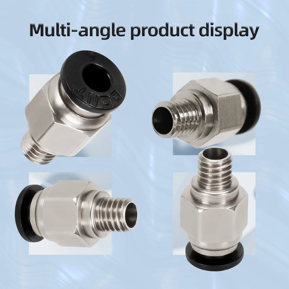 1-10 個 3D プリンターアクセサリー PC4-M6 オスストレート空気圧 PTFE チューブプッシュインクイックフィッティングコネクタ