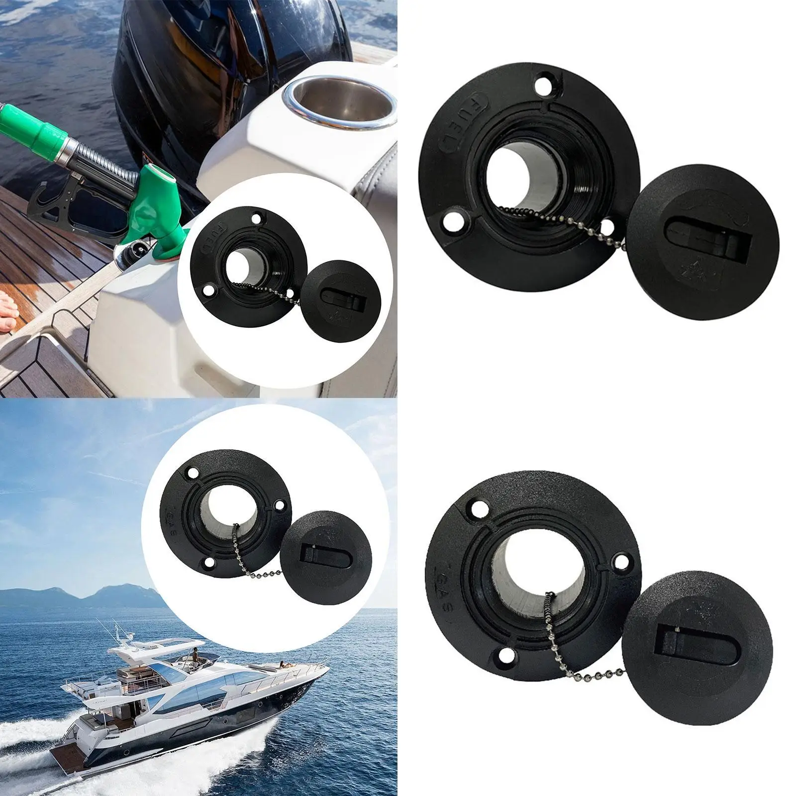 Professional Boat Deck Filler PP Material Marine Fill Inlet Spare Part Easy Install for RV Yacht
