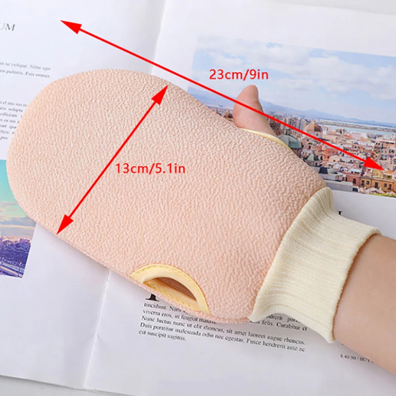 1Pc Bad Voor Peeling Spa Exfoliërende Douche Borstel Lichaam Reiniging Scrub Handschoen Wrijf Dode Huid Handschoenen Douche Handdoek Schuim Lichaamsmassage