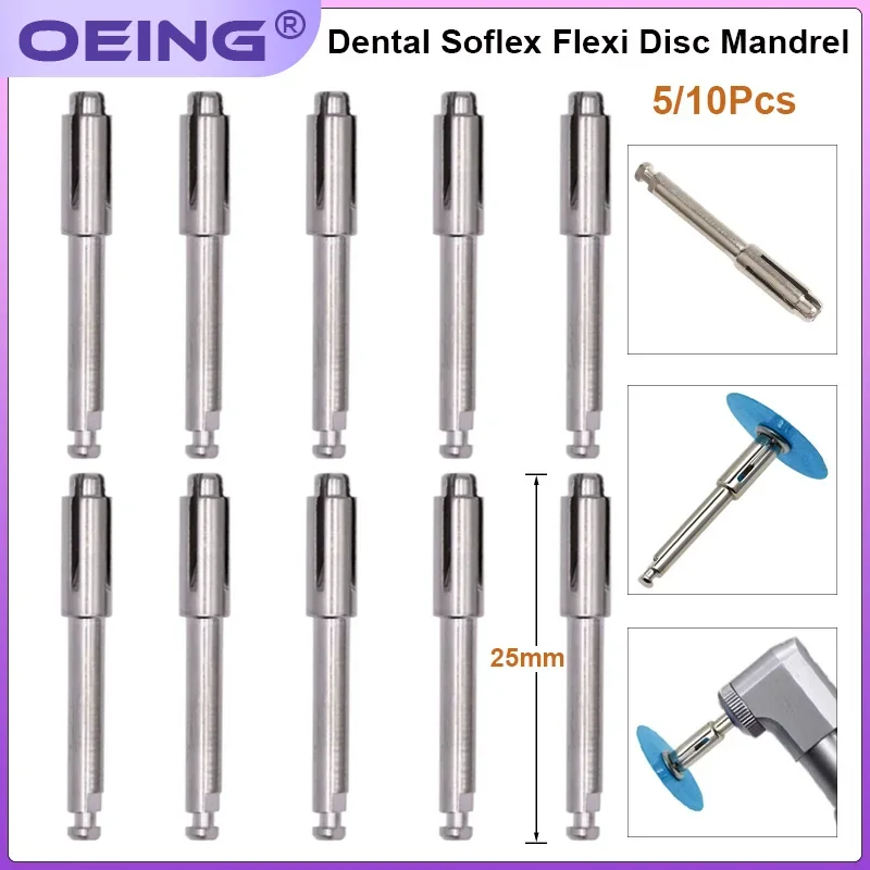 5/10Pcs Dental Soflex Flexi Disc Mandrel Polishing Discs Holding Rod RA Shank Rotary Tool 2.35mm Disc Chuck Dentist  Tools