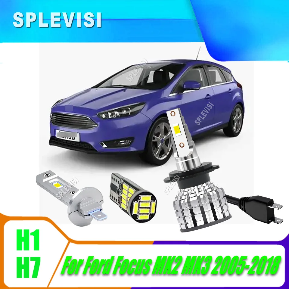

H1 H7 Xenon White High Low Beam Bulbs Side Light Offering a greater visibility For Ford Focus MK2 MK3 2005-2015 2016 2017 2018