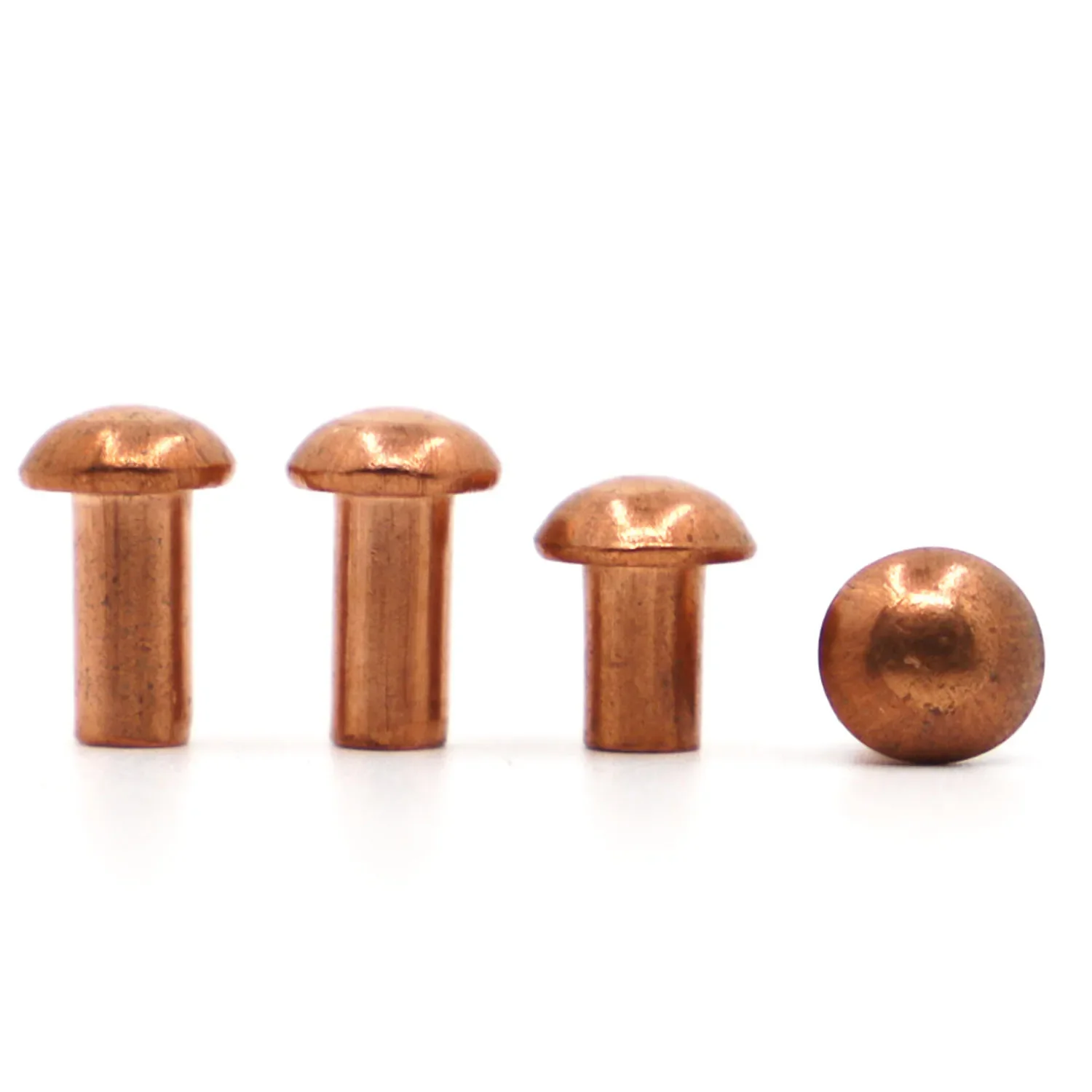 

1-50pcs M1.5 M2.0 M2.5 M3 M4 M5 M6 M8 Copper Rivet Pan Head Solid Rivets Brass Half Round Solid Rivet Cap GB867