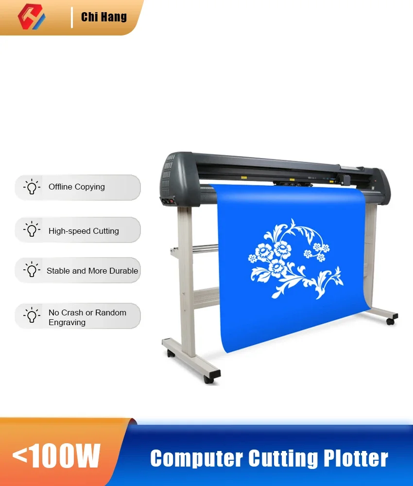 

1350 Mm Vinyl Plotter Cutting Machine 53 Inch Plotting Printer Cutting Logo Making Software Computer USB Craft Cutting SK-1350T