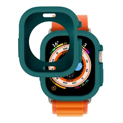 TPU Case for Apple Watch Ultra 2 49mm Strap All-Round Shockproof Protective Soft Silicone band Cover Bumper Scratch-Resistant