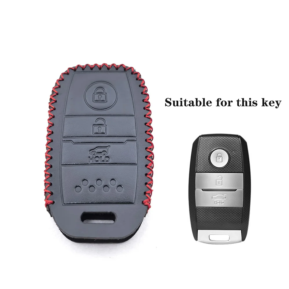 3 Buttons Leather Smart Car Remote Key Case Cover for Kia Sportage Ceed Sorento Cerato Forte 2017 2018 2019 Accessories Shell