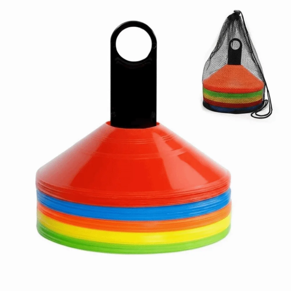 

25/50Pcs Colorful Soccer Disc Cone Set Durable with Stand Soccer Training Sign Dish Tear-resistant Flexible