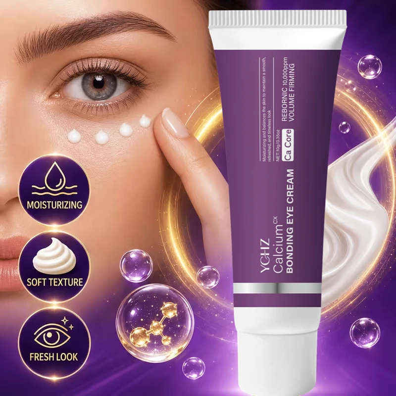 Calcium Skin-Rejuvenating and Firming Eye Cream, Moisturizing and Nourishing, Lifting and Firming the Eye Area, Soothing and Mildly Hydrating the Eyes, Brightening, Suitable for Those Who Stay up Late, Dropper Design f