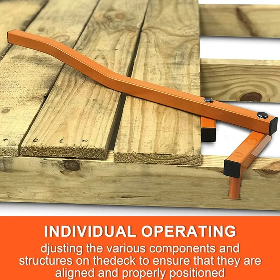 

Heavy Duty Deck Board Straightening Tool, Universal Bender & Warp Corrector for Composite Wood & PVC Decking