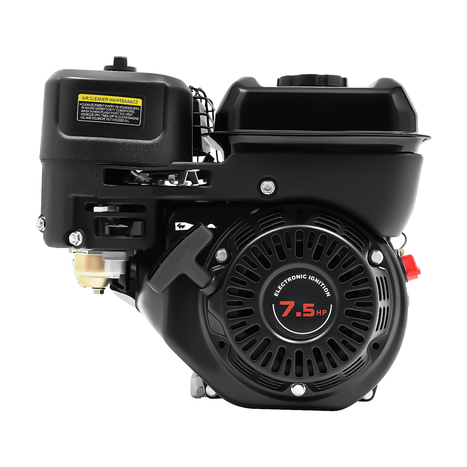 4-Stroke Engine 3600 rpm, 7.5HP Gas Engine, Pull Start 4-Stroke Mini Engine Motor Horizontal for Whole Home Backup Power
