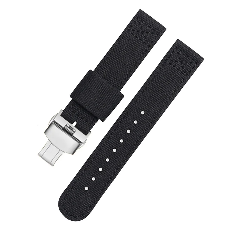 20 22mm Nylon Canvas Watch Strap For Citizen Seiko/5 Watch Band Outdoor Sport Breathable Waterproof Bracelet Men Universal Strap