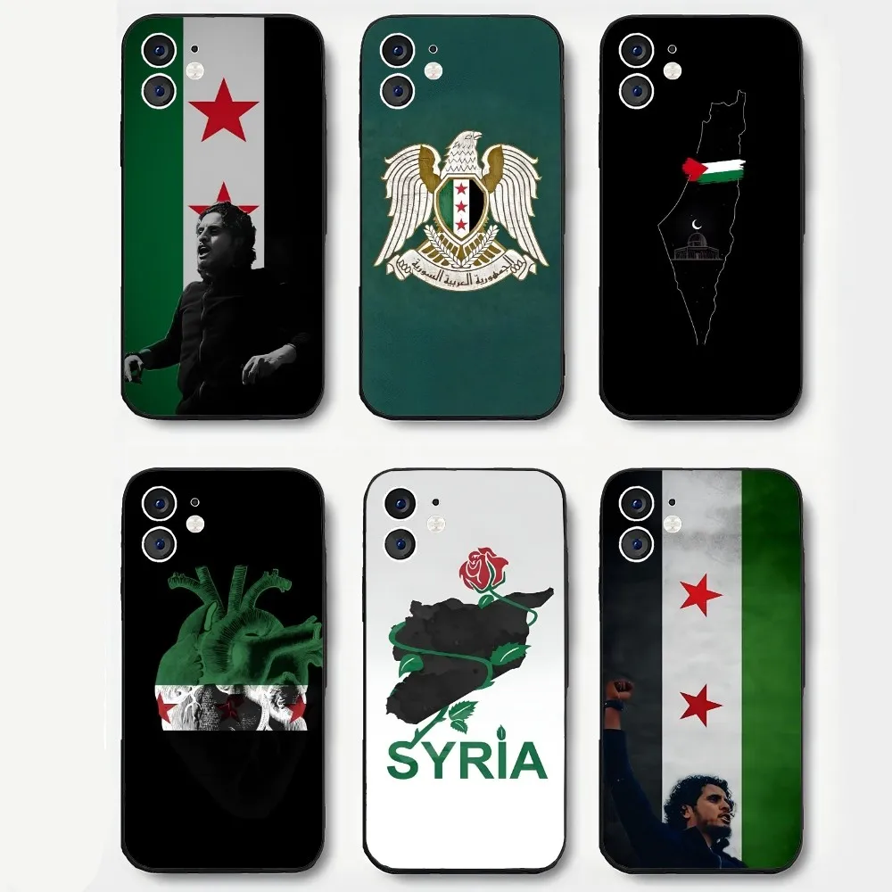 

Чехол для телефона с флагом сирийской революции EPC, мягкий силиконовый чехол для iPhone 16, 15, 14, 13, 12, 11 Plus Pro Max Plus