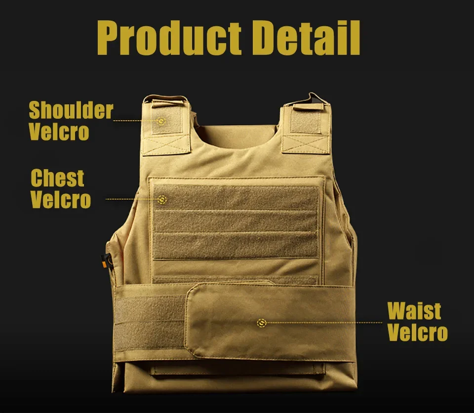 Security Guard Anti-Stab Tactical Vest with two Foam Plate  Miniature Hunting Vests  adjustable shoulder straps