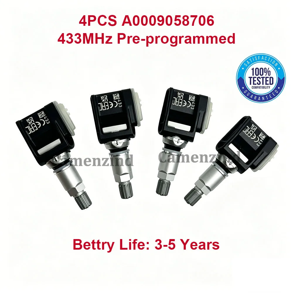 

4pcs A0009058706 0009058706 A0009058413 TPMS Tire Pressure Sensor For Benz C-class W206 E-class C236 Eqe V295 X294 Eqs V297 X296