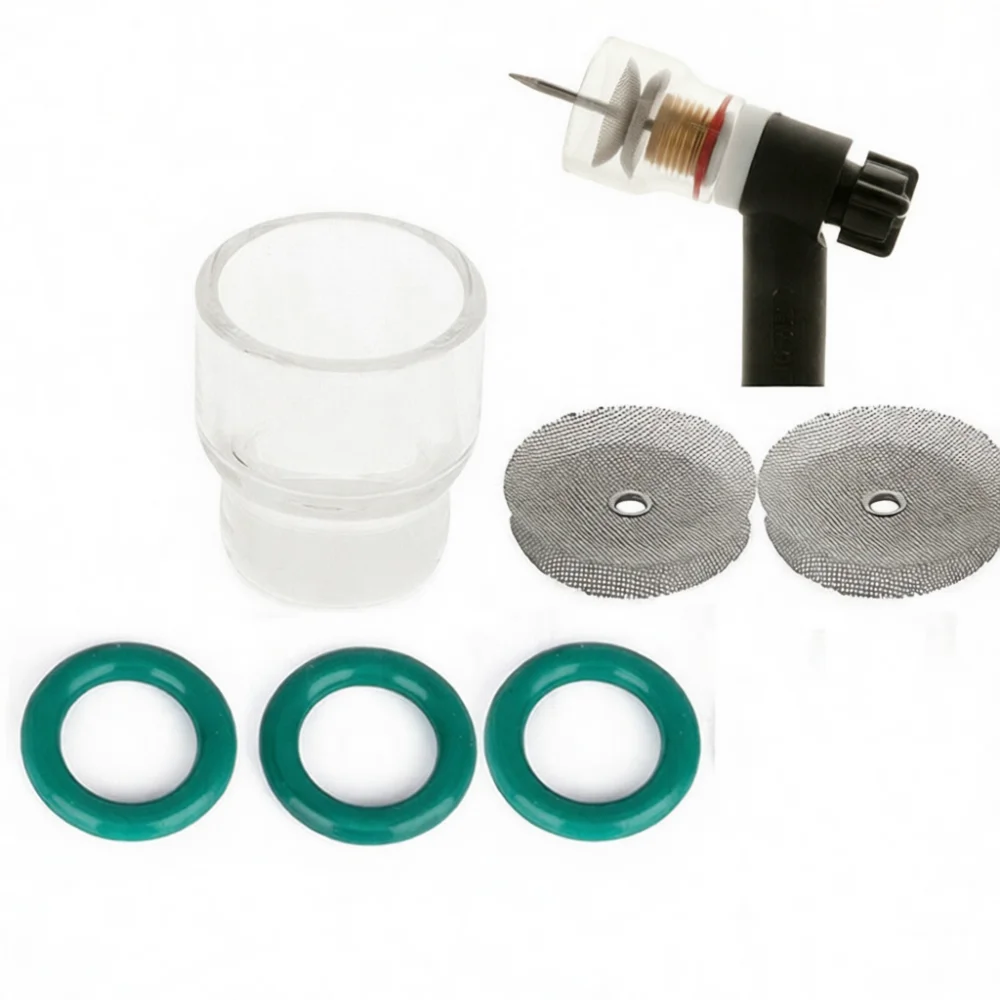 Transparent Pyrex Glass Cup For TIG Welding Torch WP17 WP18 WP26 Gas Lens Kit Superior Heat Resistance Welding Spare Parts