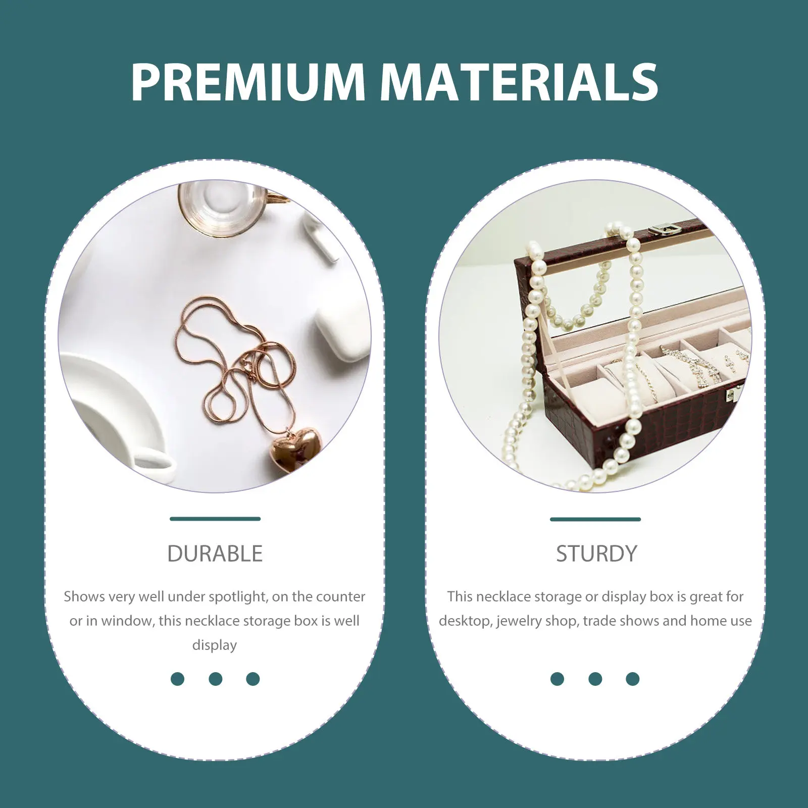 

High Quality Necklace Storage Box Elegant Desktop Jewelry Display Stand for Home Office Trade Show Necklace Display