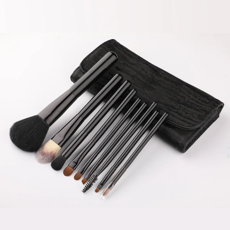 

New9Makeup Brush Set with Bag Animal Hair Eyeshadow Brush Factory Direct Supply