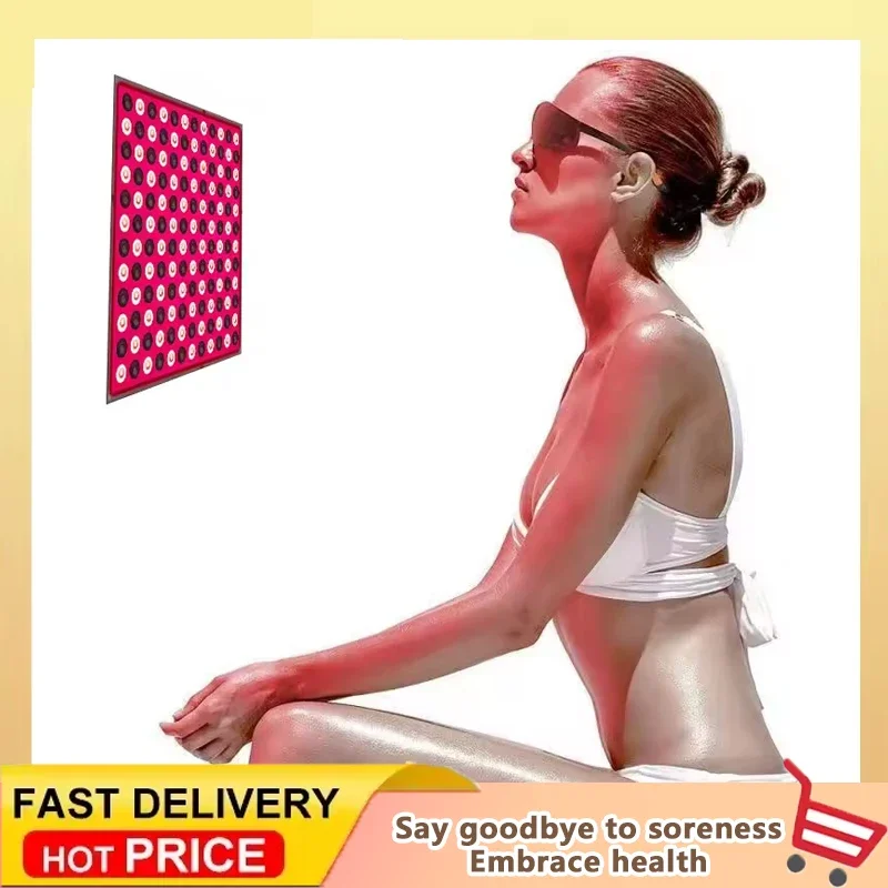 LED لوحة حمراء ضوء الوجه المضادة للشيخوخة العناية بالبشرة الجمال 144 مصباح ليد أدوات العلاج الطبيعي الجسم مصباح الاسترخاء اليوغا