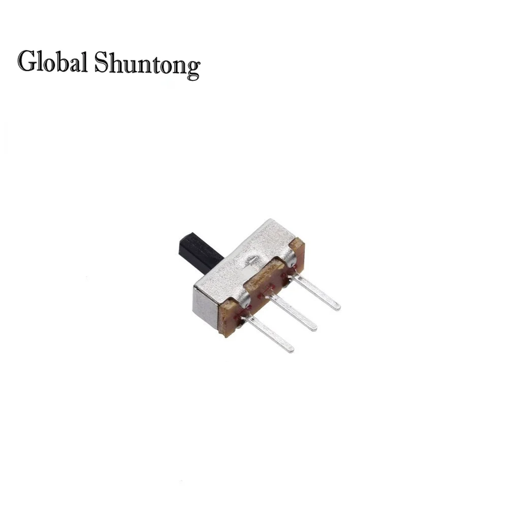 10pcs Interruptor on-off mini Slide Switch 3pin SS12D00 SS12D00G3 1P2T 2 Posição interruptor de Alta qualidade comprimento do Punho: 3MM