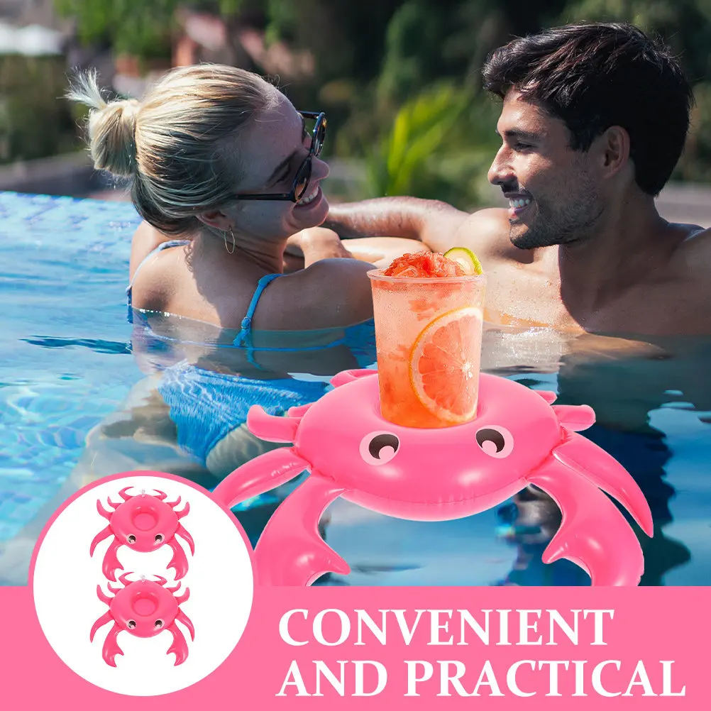 2er-Set aufblasbare schwimmende Getränkehalter für Poolpartys mit einzigartigem Design – schwimmende Becherhalter für den Pool