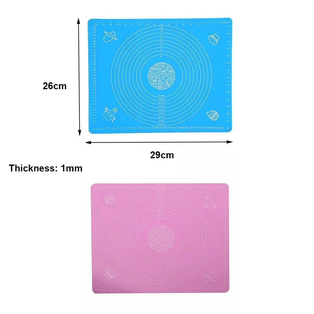 Temperature Resistance Kitchen Thickening Cooking Silicone Baking Mat Kneading Dough Pad Pastry Rolling Mat Bakeware Liners