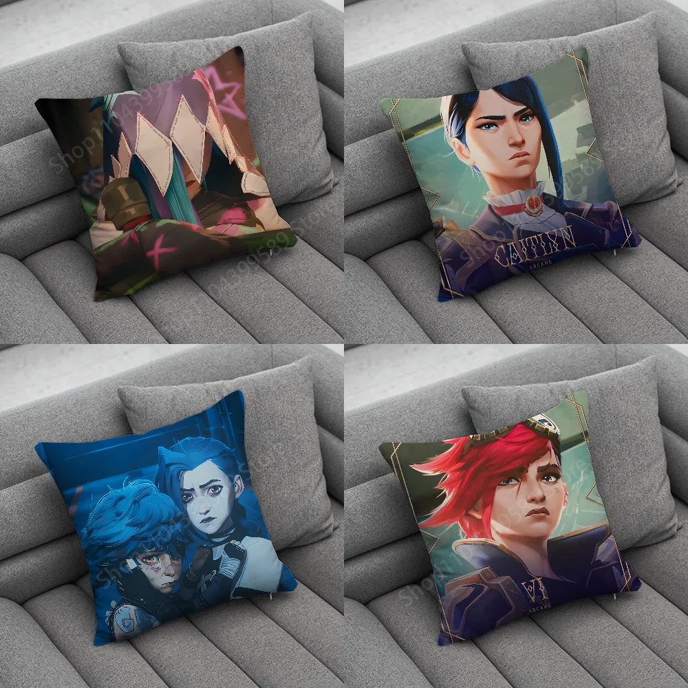 

Game L-Lol A-Arcane Pillow Case Soft Cushion Cases for Farmhouse Sofa Decor Home Decorations and Protector