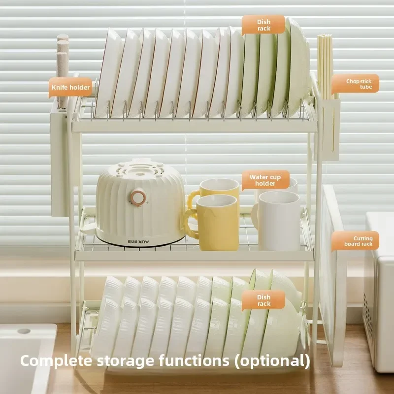 Factory Minimalist Kitchen Bowl Rack Drain Rack Shelf New Countertop Bowl Plate Chopsticks Dish Storage Rack