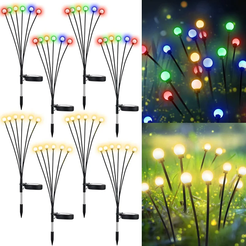 

Solar LED Light Garden Decor Firefly Light Outdoor Waterproof Landscape Decoration Lights Yard Pathway Parties