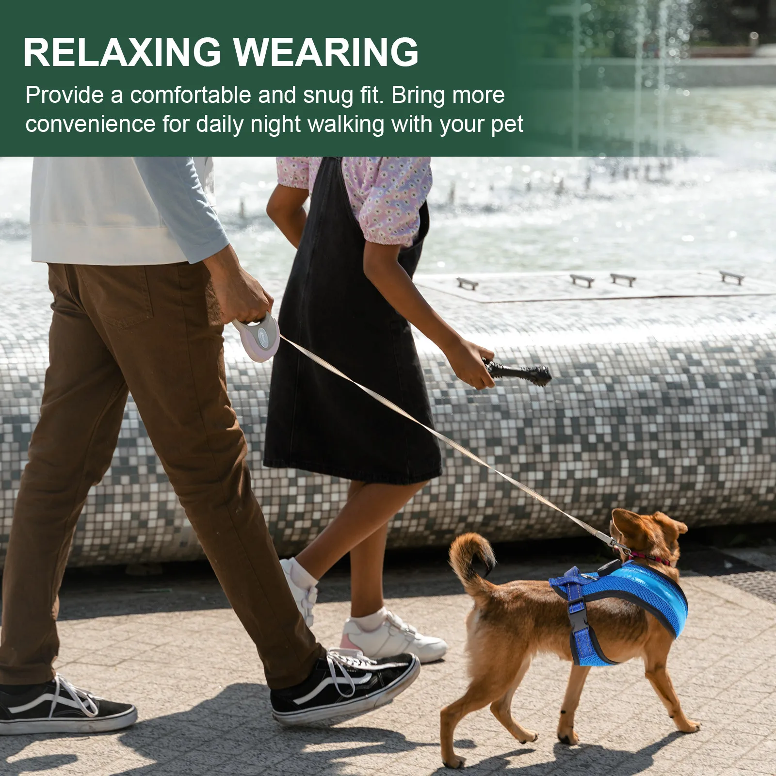 

1 set 1 Breathable Charging Luminous Pet For Night Walking Fashionable Glowing Vest Dog Pet Dog Garment Vest Set Set