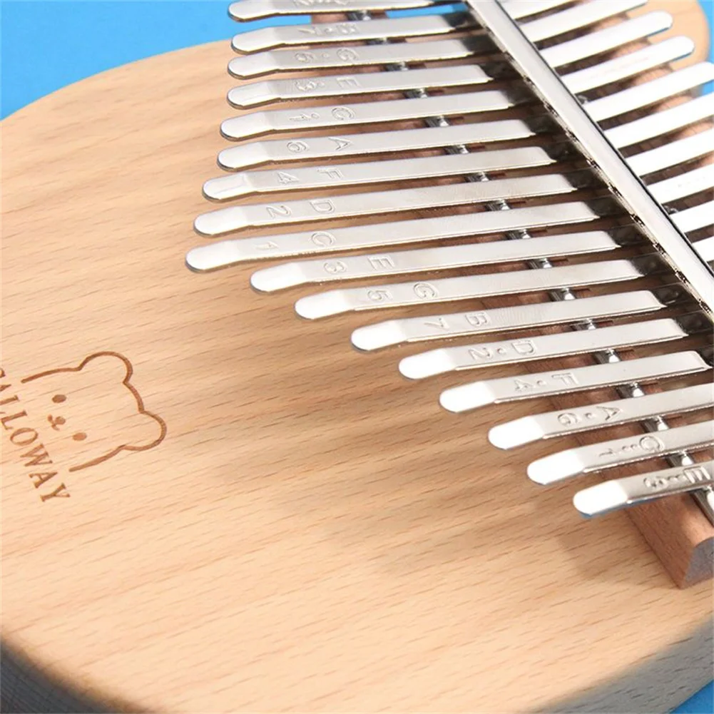 17 21 Keys Kalimba Thumb Piano with Portable Case Quality Beech Wood Bear Kalimba Mbira Instrument Gifts For Kids And Adults