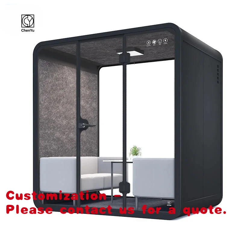 

Customize.Customized Soundproof Acoustic Workstation Pod Modern Office Container Meeting Pod Sofas Aluminum XL Mute Outd