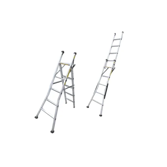 Buy Multipurpose Wall Supporting & Stool Type Foldable Aluminum Ladder with Flat Steps Heavy Duty Ladder